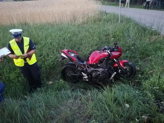 Wypadek motocyklisty