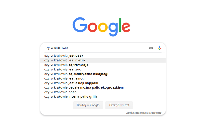 Kraków w Google. Jakich informacji szukamy najczęściej? Wyniki są zaskakujące!