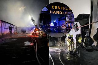 Ogromny pożar hali we Włocławku. Ogień w parku trampolin. Strażacy apelują do mieszkańców!