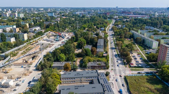 To miejsce, gdzie tunel drąży tarcza Faustyna. 