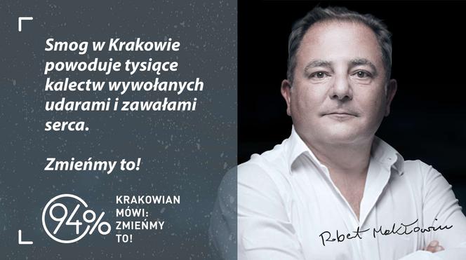 "W Krakowie na Brackiej mieszka smog". Gwiazdy w kampanii "94 procent" [GALERIA]