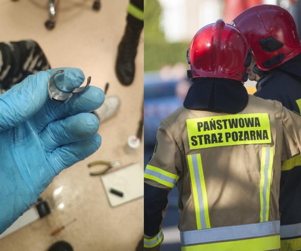 Nietypowa interwencja strażaków w Grudziądzu. Zdejmowali sygnet z palca mężczyzny