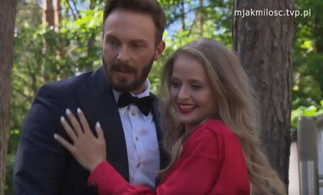 M jak miłość odc. 1611. Luiza (Dominika Kryszczyńska), Leszek Krajewski (Sławek Uniatowski)