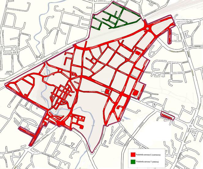 Nowa mapa Strefy Płatnego Parkowania w Olsztynie