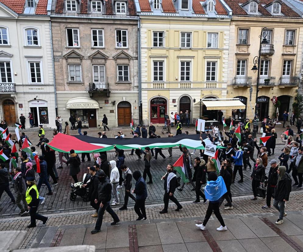 Marsz poparcia dla Palestyny w Warszawie 