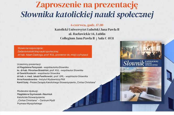  Prezentacja Słownika Katolickiej Nauki Społecznej - zaproszenie