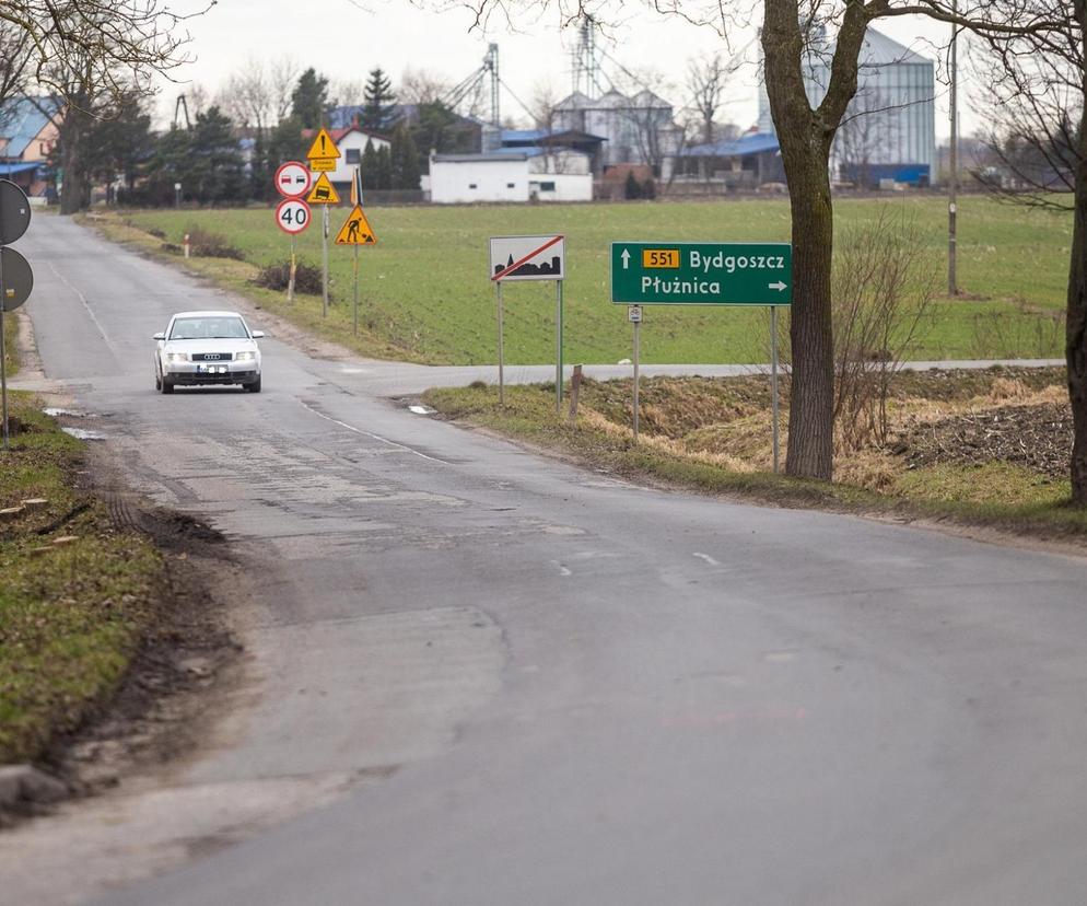 Ruszyła modernizacja kolejnego odcinka drogi wojewódzkiej nr 551 w Kujawsko-Pomorskiem