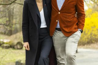 Kandydatka Lewicy na prezydenta Magdalena Biejat wraz z mężem Maciejem