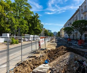 Tramwaj na Rakowieckiej w budowie