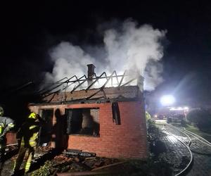 Pożar domu w powiecie janowskim