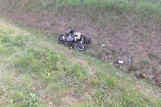 Wypadek śmiertelny w Radłowie. 37-letni motocyklista wpadł do rowu [ZDJĘCIA]