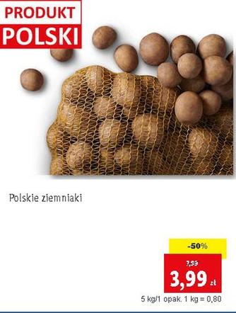 Ziemniaki za 0.80 zł, jabłka, 1, 80, mielone za 5 złoty. Szalone promocje w Lidlu