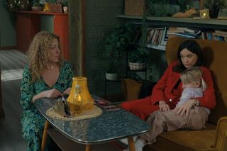 Barwy szczęścia, odcinek 3180. Żabcia (Hanna Klepacka), Natalia (Maria Dejmek), Lea (Lena Sobota)