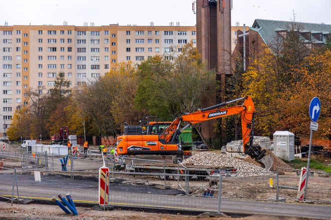 Budowa tramwaju na Stegny w Warszawie