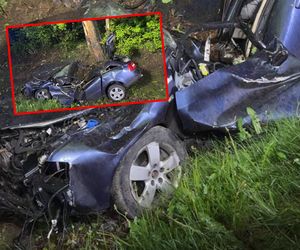 Lekarze przegrali walkę o życie młodego kierowcy. 28-latek roztrzaskał się na drzewie