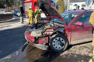 Kolzija na Gronowie w Lesznie. Kobieta w ciąży w szpitalu