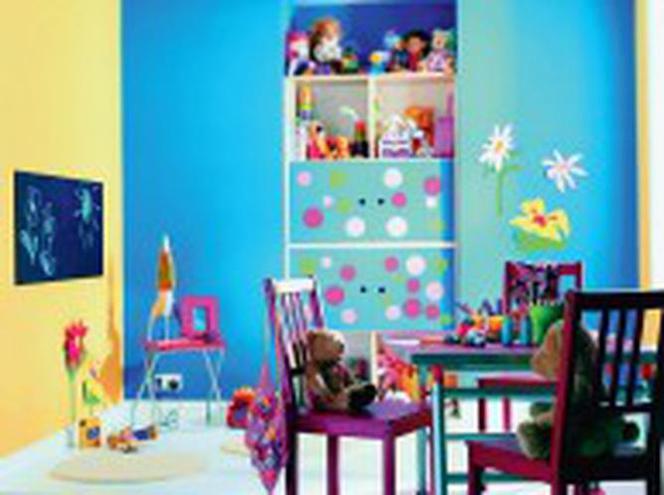 Ściany w pokoju dziecięcym - farby
