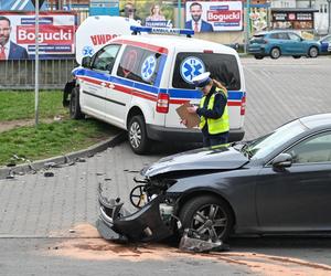 Wypadek karetki w Szczecinie