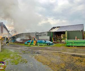 Pożar blaszanego warsztatu na ul. Ruchu Oporu w Bojszowach Nowych