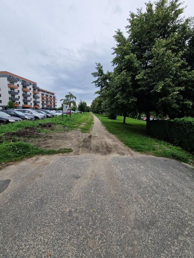 ​Na nowej ścieżce rowerowej w Lesznie już kładą asfalt [ZDJĘCIA]