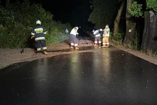 Ulewa uszkodziła most w Barczewku. Droga jest nieprzejezdna! 