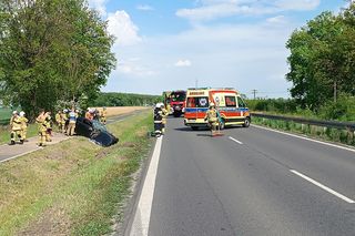 Wypadek niedaleko Kąkolewa 