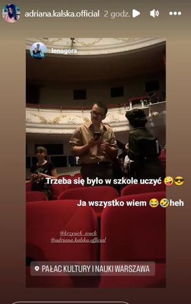 Adriana Kalska (Iza w M jak miłość) na planie filmu Falochron
