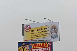„Stop Lidlowi, pomoc Gietrzwałdowi”. W Olsztynie pojawiły się billboardy przeciwników centrum dystrybucyjnego