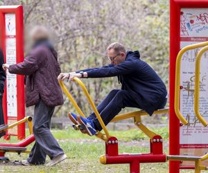 Były minister z PiS Robert Telus na siłowni