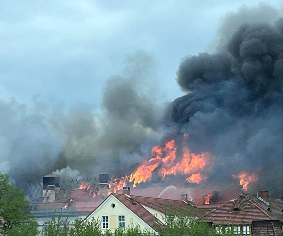 Pożar dachu Akademii w Gorzowie