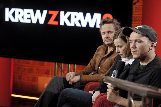 Krew z krwi 2 sezon. Agata Kulesza (Carmen), Bartłomiej Topa (Jan), Jan Komasa, 