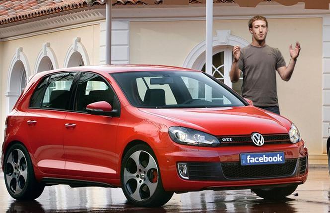 Mark Zuckerberg jeździ Volkswagenem Golfem GTI