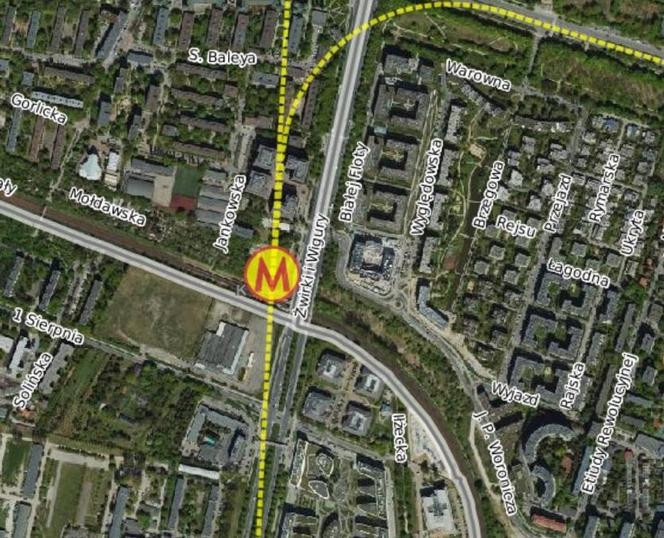 Metro M4 – stacja Żwirki i Wigury (przesiadkowa na M3)