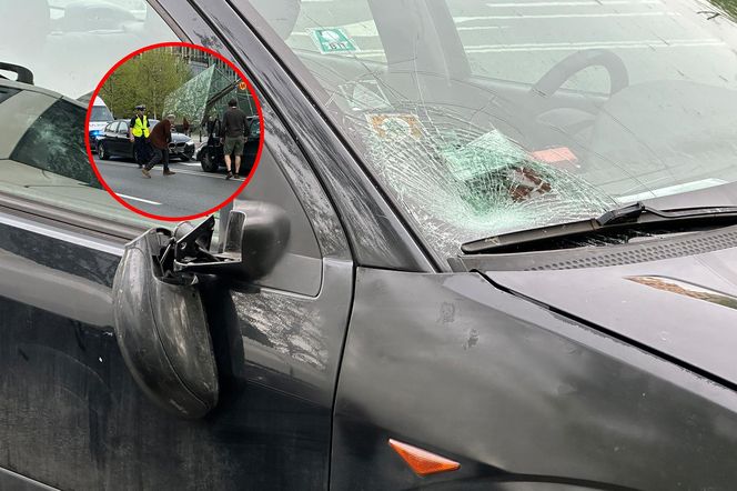 Piesza wbiegła pod samochód w centrum Warszawy