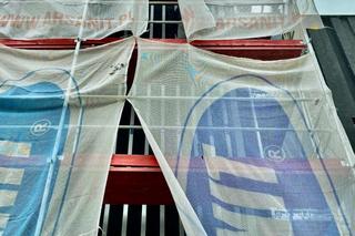 Montaż lameli na stadionie przy ul. Kilińskiego