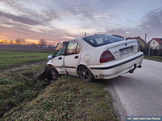 Betonowy przepust stanął na drodze pijanemu kierowcy w gminie Pacanów