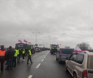 Protest rolników w Elblągu na S7