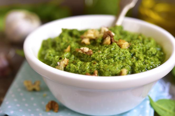 pesto cytrynowo-szpinakowe, pesto ze szpinaku