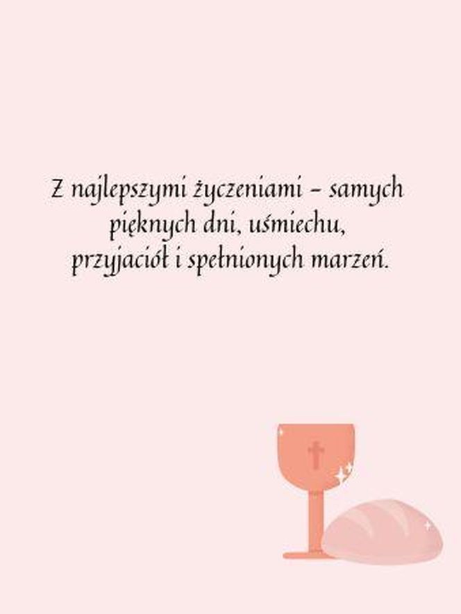 Dedykacja na komunię do książki