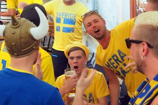 Szwedzcy kibice bawią się w Lublinie