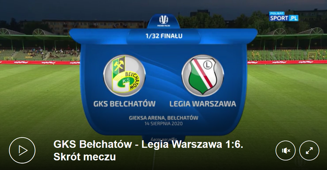 Skrót meczu GKS Bełchatów - Legia Warszawa
