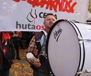 Protest hutników w Warszawie (23.10.2024)