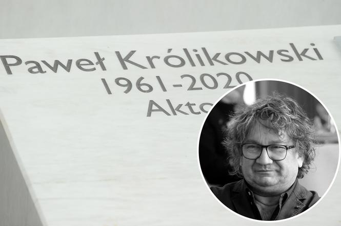 Grób Pawła Królikowskiego dwa lata po śmierci