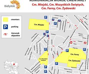 Zmiana organizacji ruchu na Wszystkich Świętych. Utrudnienia na drogach w Białymstoku 1 listopada