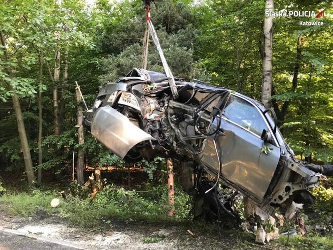 Katowice: Kierowca BMW uderzył w drzewo w Lesie Murckowskim. Jest w stanie ciężkim. 
