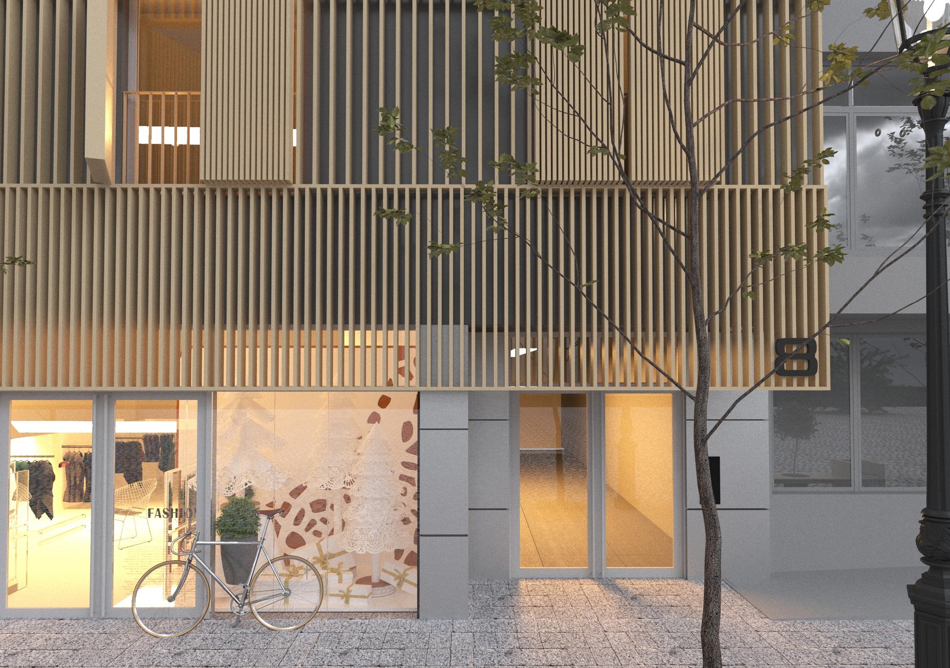 Współczesna kamienica w Łowiczu