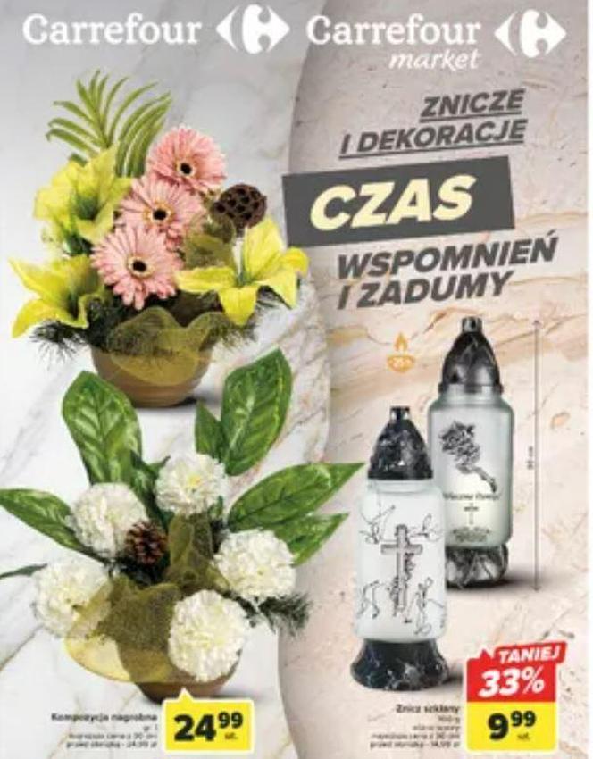 Znicze w Carrefourze