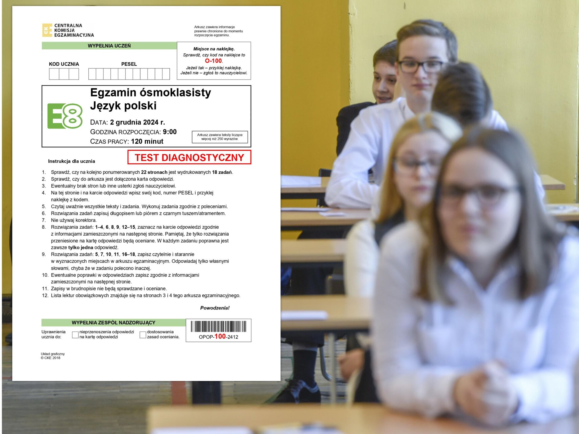 Czy Można Wpisać Oceny Z Próbnego Egzaminu ósmoklasisty Są arkusze i odpowiedzi próbnego egzaminu ósmoklasisty z języka