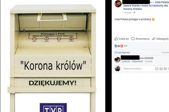 Korona królów - Cała Polska zbiera firanki i koce