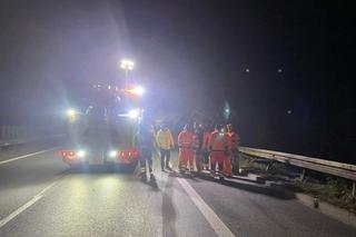 Wypadek na autostradzie A4 na wysokoaci Balic w kierunku Rzeszowa 